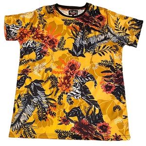 SUPER SHINE PRINTS BY DRILL  |  YELLOW GOLD T-SHIRT